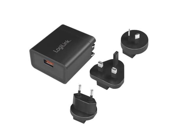 LogiLink PA0188, Innendørs, AC, 12 V, Sort