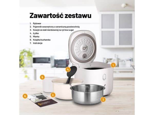 Lauben LBNLSRC3000WT riskokare 3 L 605 W vit