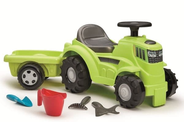 Ride-on traktor m/trailer og tilbehør 85cm