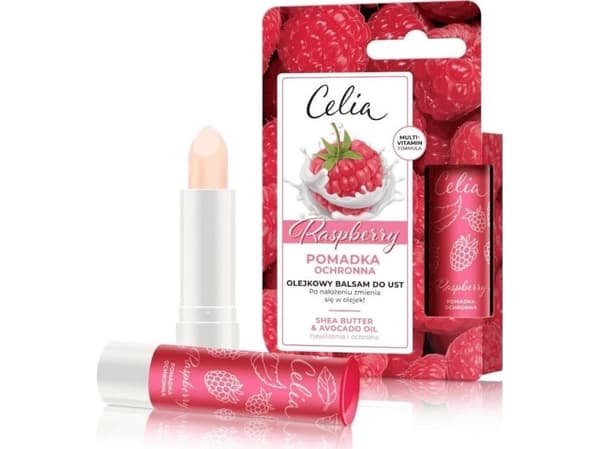 Celia Protective Lipstick - Oil Lip Balm Raspberry 1pc