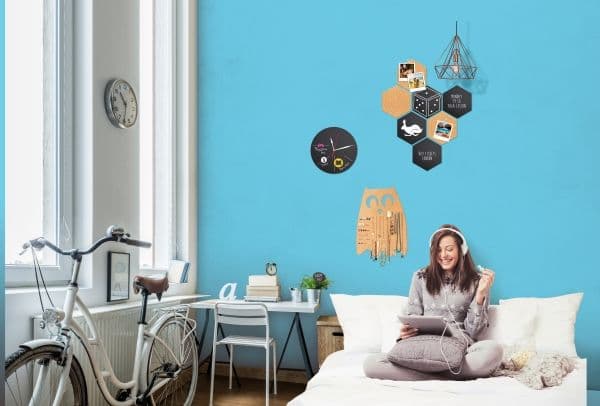 Securit® silhuet Ur tavla i sort