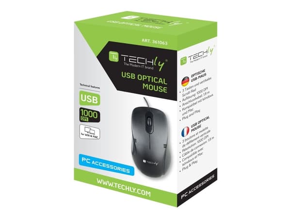 Techly Techly Langaton 2.4GHz RF USB pystysuora 3200dpi optinen hiiri