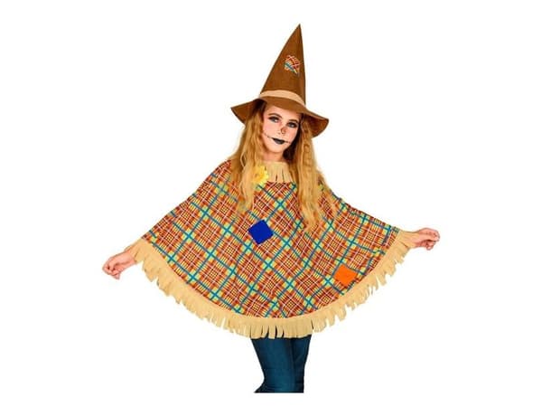 Fugleskræmsel poncho og hat, barn