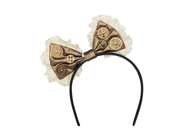 Steampunk hiuspanta rusetilla