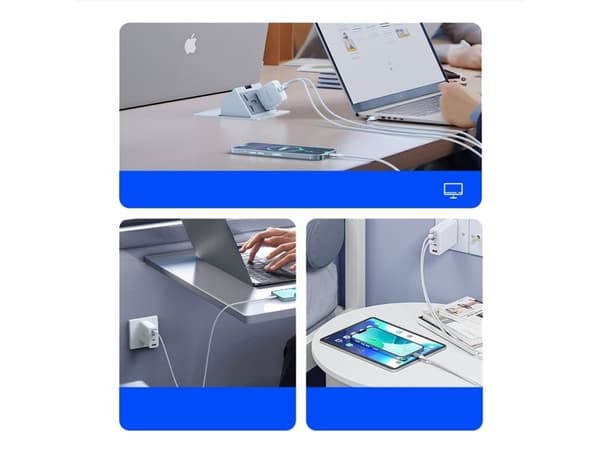 USB-C - USB-C 1m 5A 100W kaapeli - valkoinen