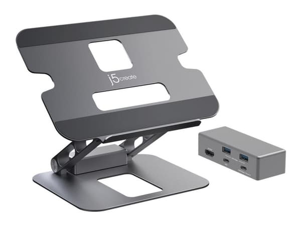 j5create JTS327 - Dockningsstation + ställ för bärbar dator - USB-C / Thunderbolt 3 / Thunderbolt 4 - HDMI