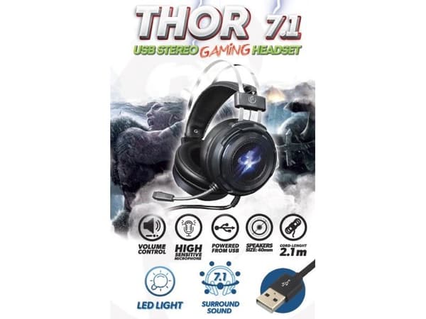 Stereoheadset för spelare Rebeltec THOR