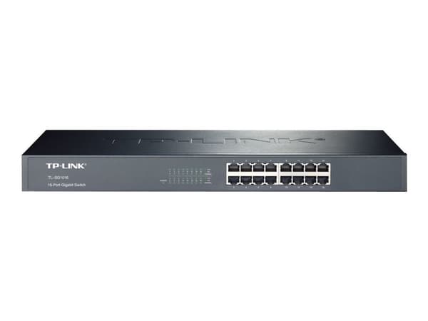 TP-Link TL-SG1016 - Switch - 16 x 10/100/1000 - rackmonterbar