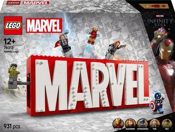 LEGO Super Heroes Marvel 76313 MARVEL logotyp och minifigurer