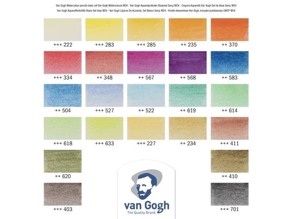 Van Gogh Water Colour Pencils Basic Set with 24 Colours