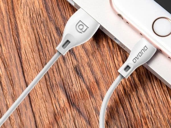 Dudao USB-/Lightning-kabel 2,4A 1 m vit (L4L 1m white)
