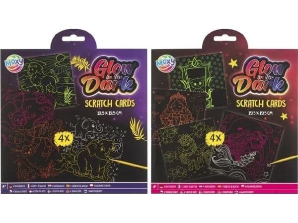 Scratch-offs hehkuu pimeässä sekoitus