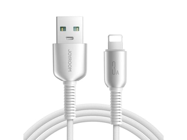 Joyroom S-A51 3A USB-A til Lightning-kabel 1,2 m - lys grå