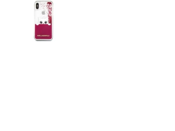 Karl Lagerfeld Liquid Glitter iPhone X Case - Pink
