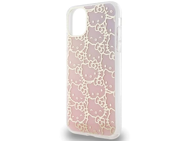 Hello Kitty IML gradient electrop crowded kitty-head case för iPhone 11 / Xr - Rosa
