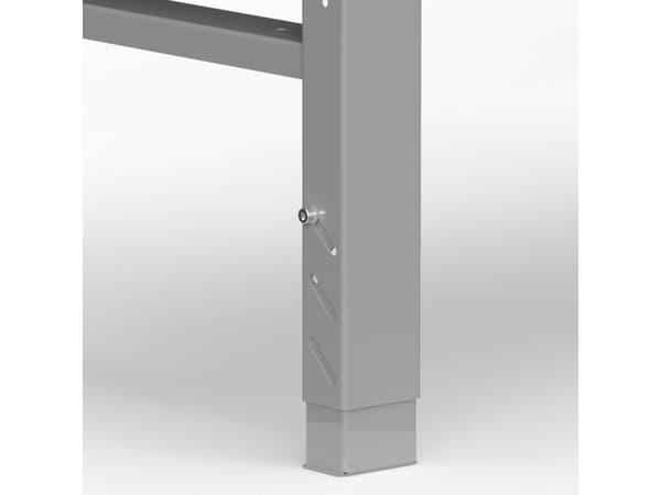 Filebænk 2000x800 mm stål bordplade