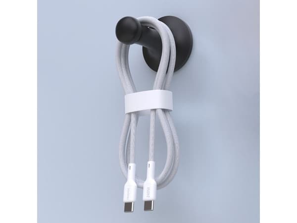 Dudao USB-C til USB-C-kabel 2 m hvit (6976625335015)
