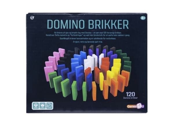 Dominobrickor med 120 bitar