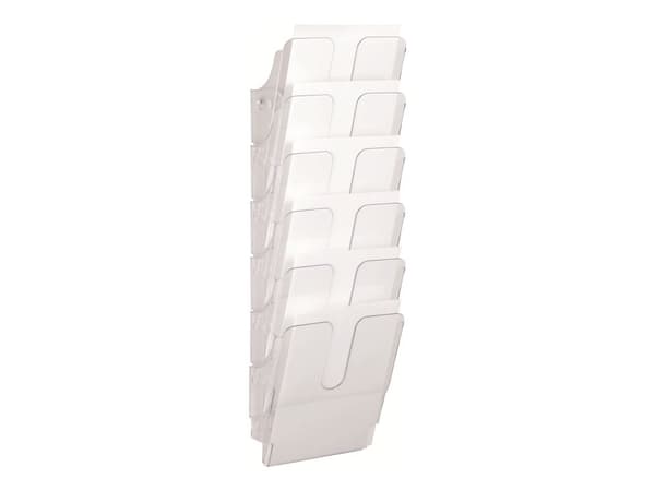 DURABLE FLEXIPLUS - Bokhållare - väggmonterbar - 6 utrymmen - för A4 - transparent