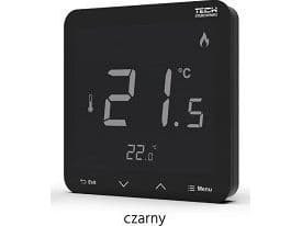 Tech Tech trådlös rumregulator R-8pz PLUS, rum, 230V, infälld montering, svart STR8PZPLUSBK