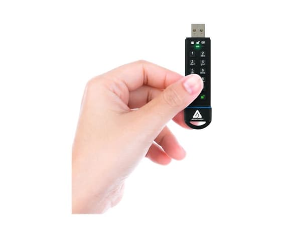 Apricorn Aegis Secure Key 3.0 - USB-flashstasjon - kryptert - 120 GB - USB 3.0