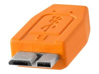 Tether Tools TetherPro - USB-kabel - USB-C (hane) till Micro-USB typ B (hane) - USB 3.0 - 3 A - 4.6 m - högsynligt orange