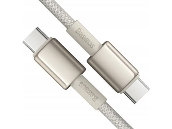 USB-C til USB-C-kabel Baseus Tungsten Gold, 100 W, 1 m (gull)