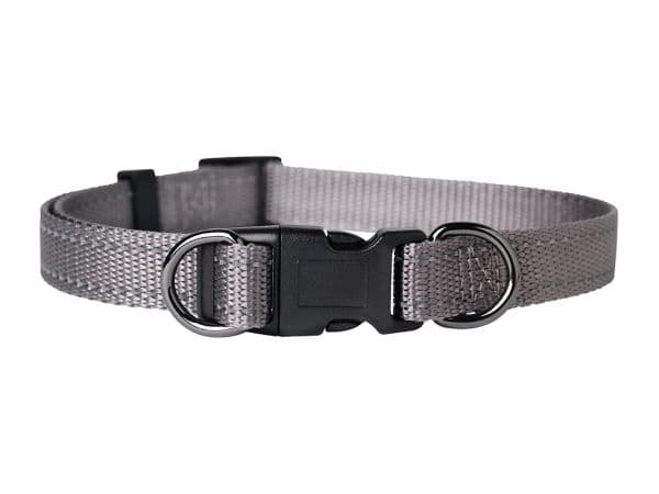 Dogman Nylonhalsband Iris Ställbart Grå