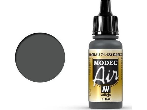 Vallejo Model Air, 17 ml, Grå, Matt, Flaska