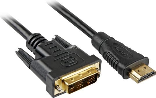 Sharkoon - Sovitinkaapeli - single link - HDMI uros - DVI-D uros - 5 m