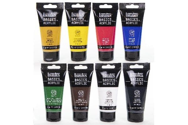 Basics akrylmaling sett 8x75 ml