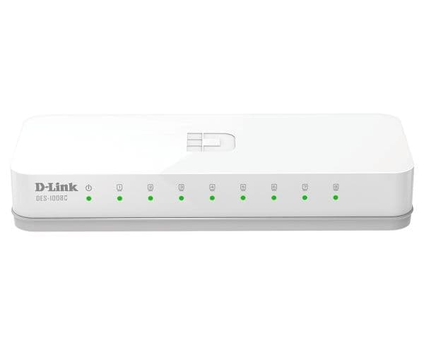 D-Link DES 1008C - Switch - ikke-styrt - 8 x 10/100