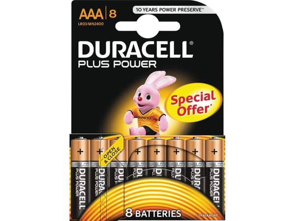 Duracell batteries - AAA - 1,5V - Plus Power -  8-Pack