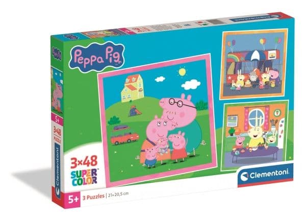 Clementoni puslespill 3x48 Peppa Pig