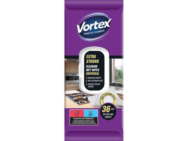Vådtørservietter Vortex Extra Vahva