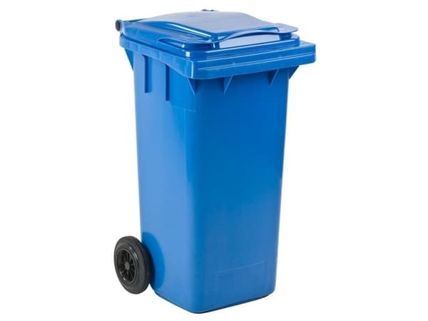 Affaldscontainer, ESE, blå, plast, 120 l, UV-resistent