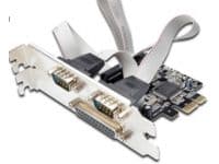 MicroConnect - Parallellt/seriellt kort - PCIe 2.0 - parallell x 1 + seriell x 2