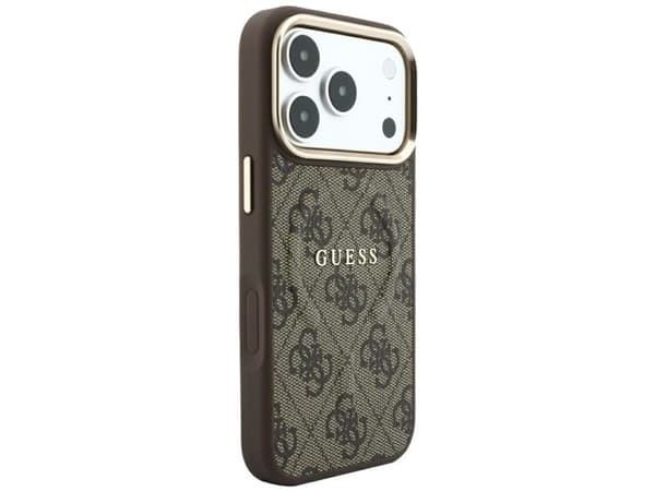 Guess Embossed 4G Classic MagSafe Case for iPhone 17 Pro / 18 Pro - Brown