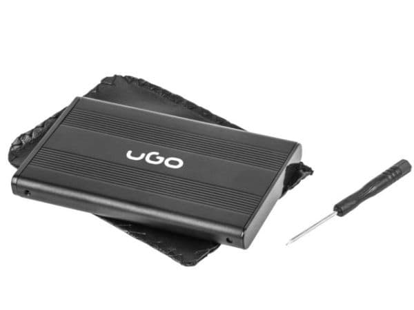 uGo Marapi S120, HDD-/SSD-kotelo, 2.5", Serial ATA II, USB-liitettävyys, Musta
