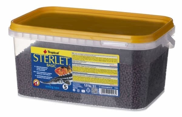 Tropical Sterlet Basic S, Akvaariokala, Kuiva kalanruoka, Rae, A-vitamiini, C-vitamiini, D3-vitamiini, E-vitamiini, Kupari, Jodi, Silitysrauta, Mag...