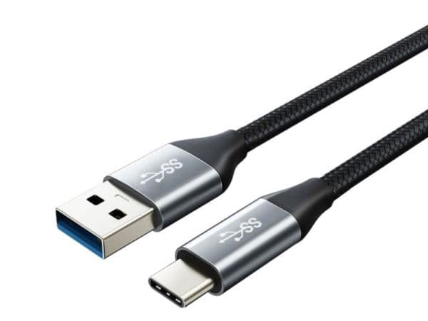 USB-kabel Montis USB-A til USB-C 1 m svart-grå (MT003)