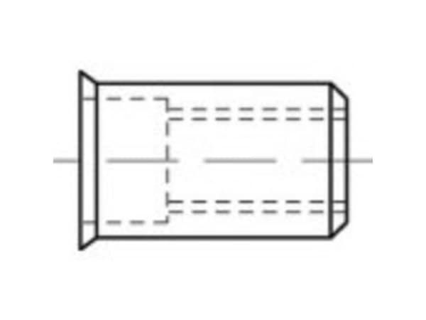 TOOLCRAFT TO-5380413 Blindnaglemutter M4 Rustfritt stål 500 stk