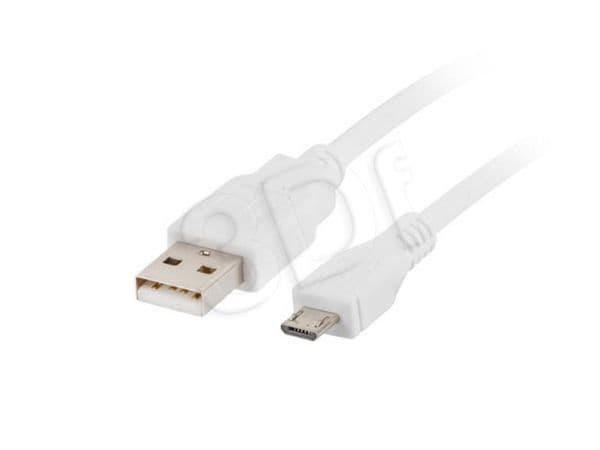 Lanberg - USB-kaapeli - USB (uros) - Micro-USB Type B (uros) - USB 2.0 - 1,8 m - valkoinen