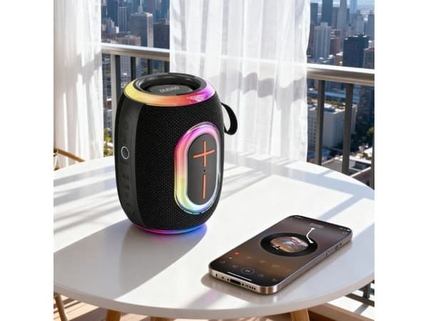 Dudao Y22 Wireless Speaker with RGB Backlight Bluetooth 5.3 - Black