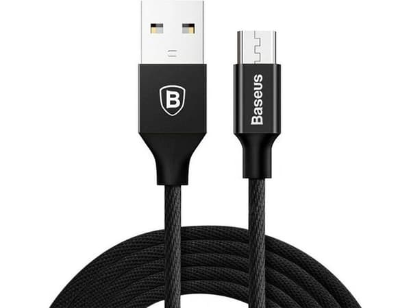 Baseus 6953156260733, 1,5 m, USB A, Micro-USB B, USB 2.0, 0,48 Gbit/s, Sort