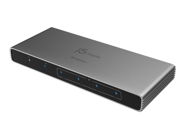 j5create JDSH814 - Video/audiosplitter - 8K - 4 x HDMI - skrivbordsmodell