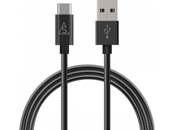 BlueLounge USB-A - USB-C 1 m USB-kaapeli Musta (613361)