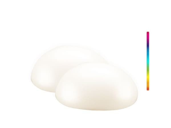 LED solcellelampe 2-pk Sten, 24 cm, størrelse M, RGBW