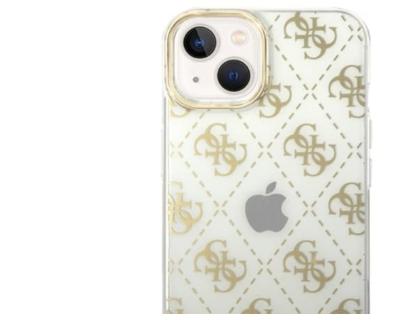 Guess GUHCP14MHG4MHG iPhone 14 Plus 6.7" gold/gold hardcase 4G Pattern Script