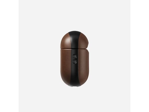 Nomad Modern Leather Case, brun - Airpods 4